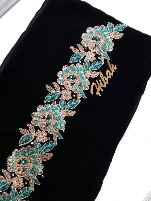 Dazzling rose turq and gold lace sheila- [HS187] 