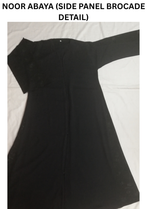 Noor Abaya  (Side Panel Brocade Detail ) - HA253 