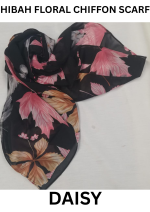 FLORAL CHIFFON SCARF - HS308  - SOLD OUT 