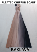 New Ombre 3 Tone Pleated Chiffon Scarf - HS309 